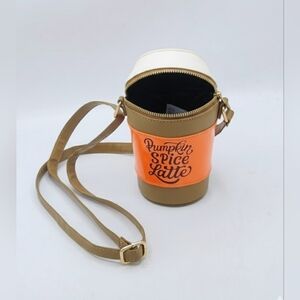 MAD ENGINE Fine By Me Pumpkin Spice Latte PSL Novelty Crossbody Bag - HTF